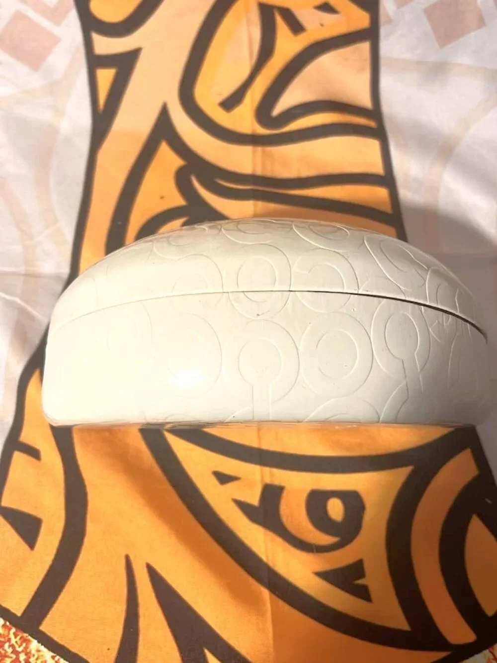 Coach Embossed White Hard Shell Eyeglass Case